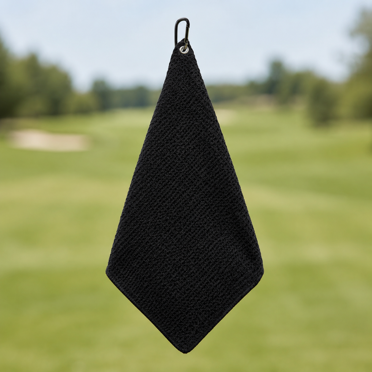 GreenSpire Tour Golf Towel lifestyle photo